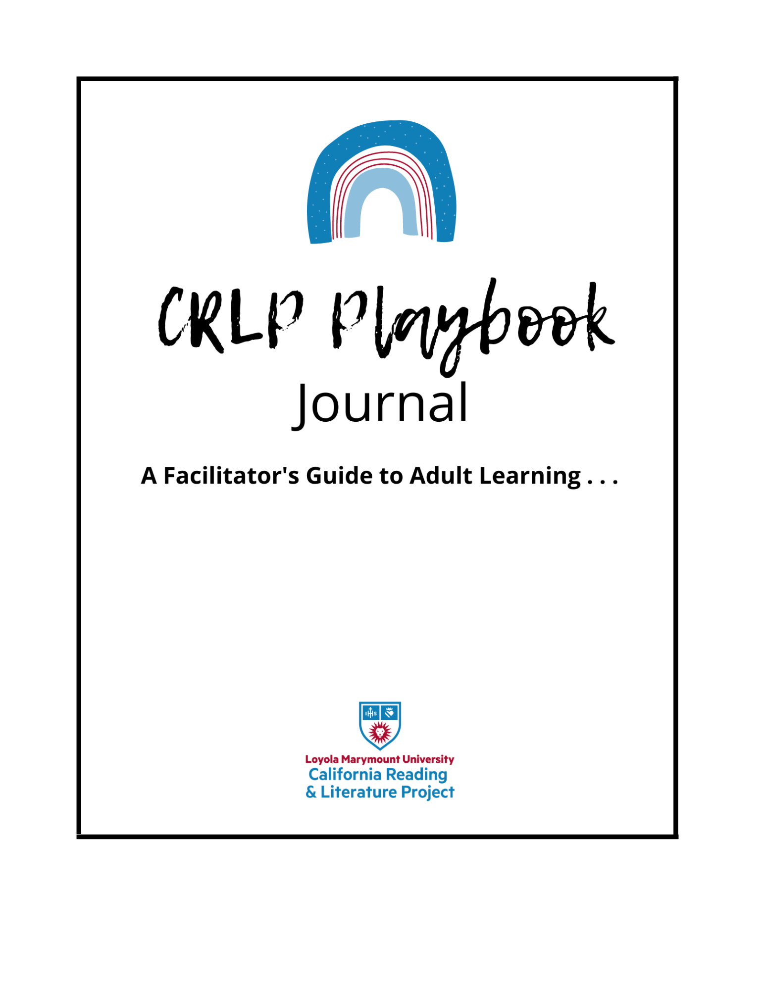 CRLP Playbook: A Facilitator's Guide to Adult Learning Journal Cover with Border